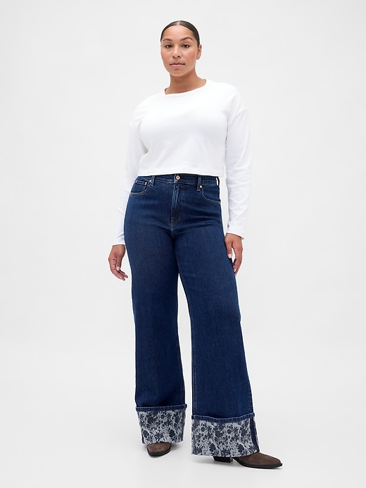 Image number 5 showing, High Rise Stride Wide-Leg Jeans