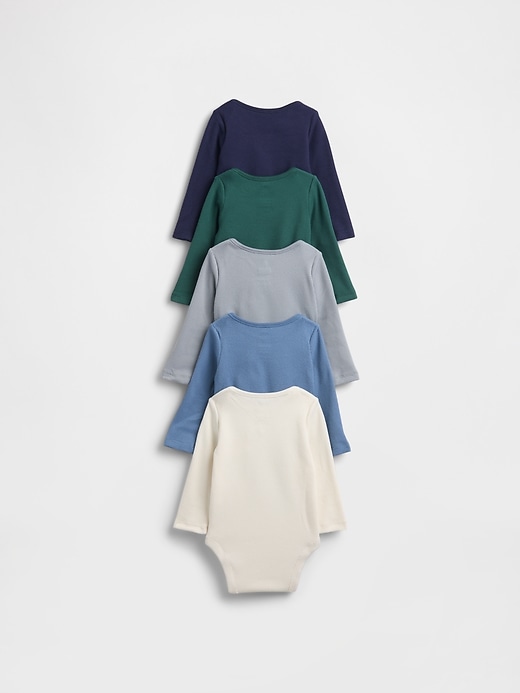 Image number 2 showing, Baby First Favorites Softspun Waffle Pocket Bodysuit (5-Pack)