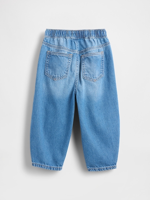 Image number 3 showing, Baby & Toddler Pull-on Barrel Jeans