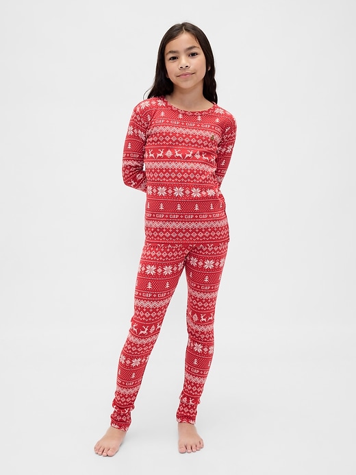 Image number 5 showing, Kids & Baby Organic Brushed Cotton Holiday PJ Set