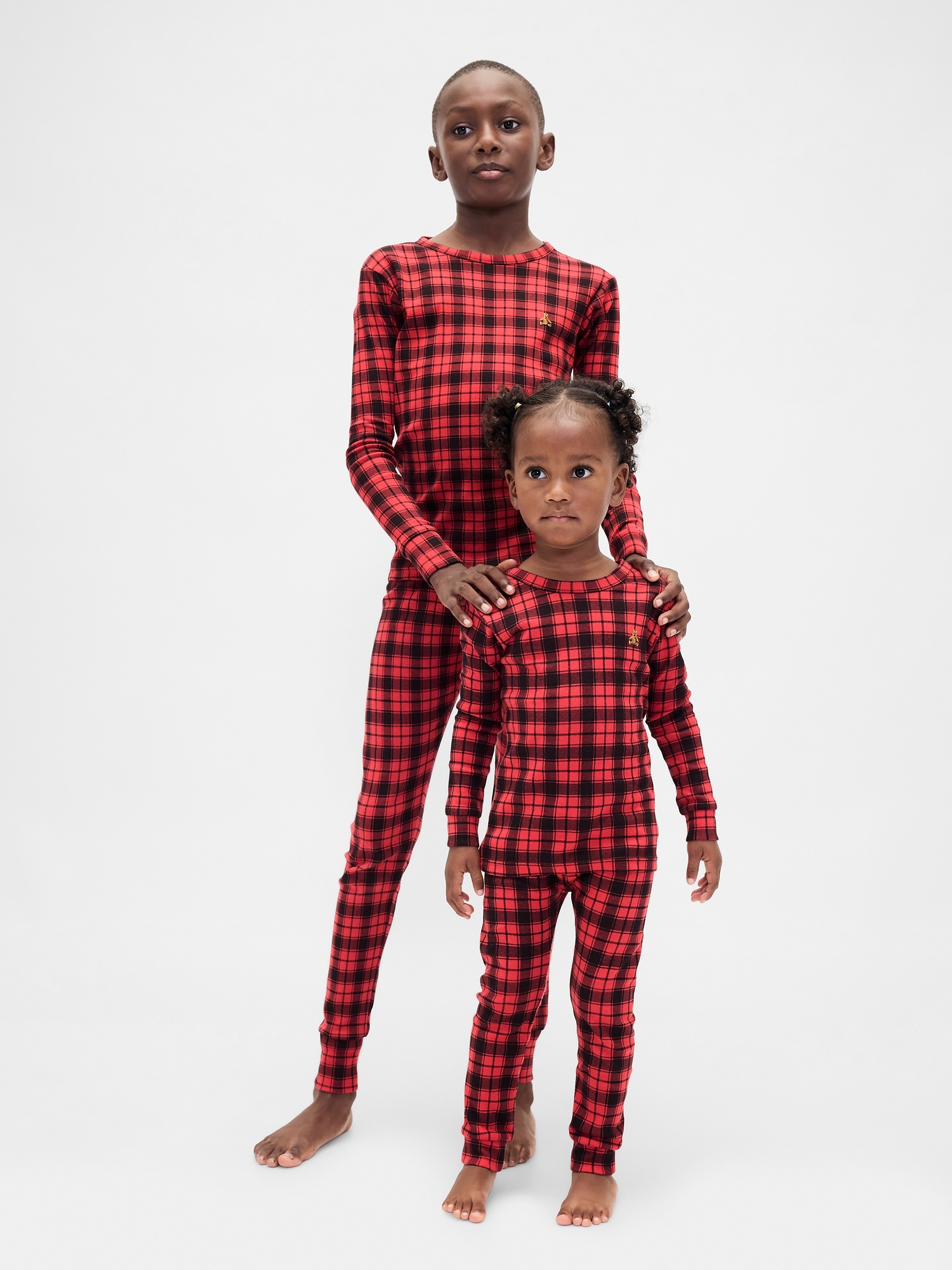 Pyjama De Noël Enfant Garçon Fille - Haut Boutonné Et Bas Assorti - Coton Doux - Taille 1 à 10 Ans
