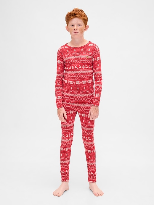 Image number 7 showing, Kids & Baby Organic Brushed Cotton Holiday PJ Set