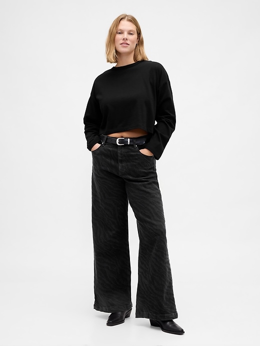 Image number 5 showing, High Rise Stride Wide-Leg Jeans