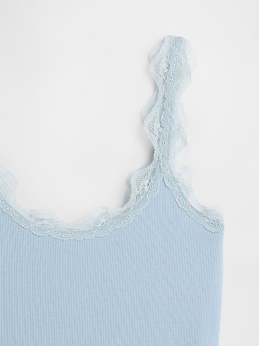 Image number 4 showing, Mini Rib Lace PJ Tank Top