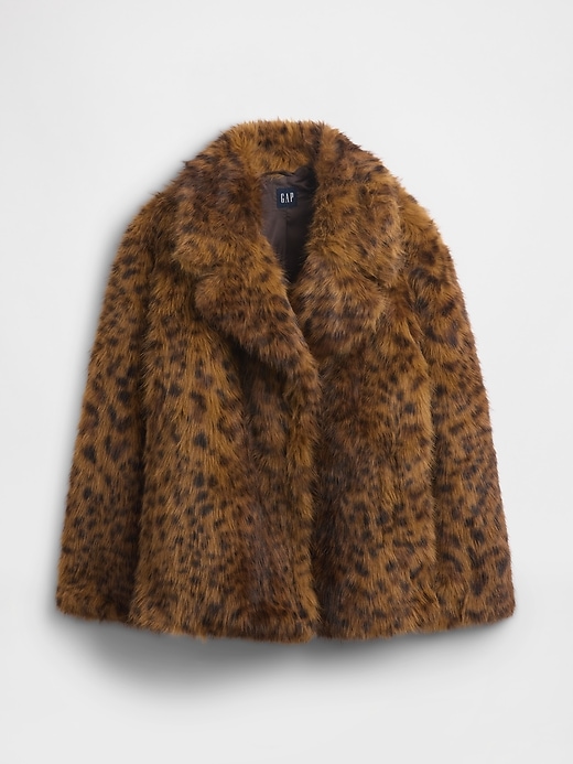 Image number 5 showing, Leopard Faux Fur Coat