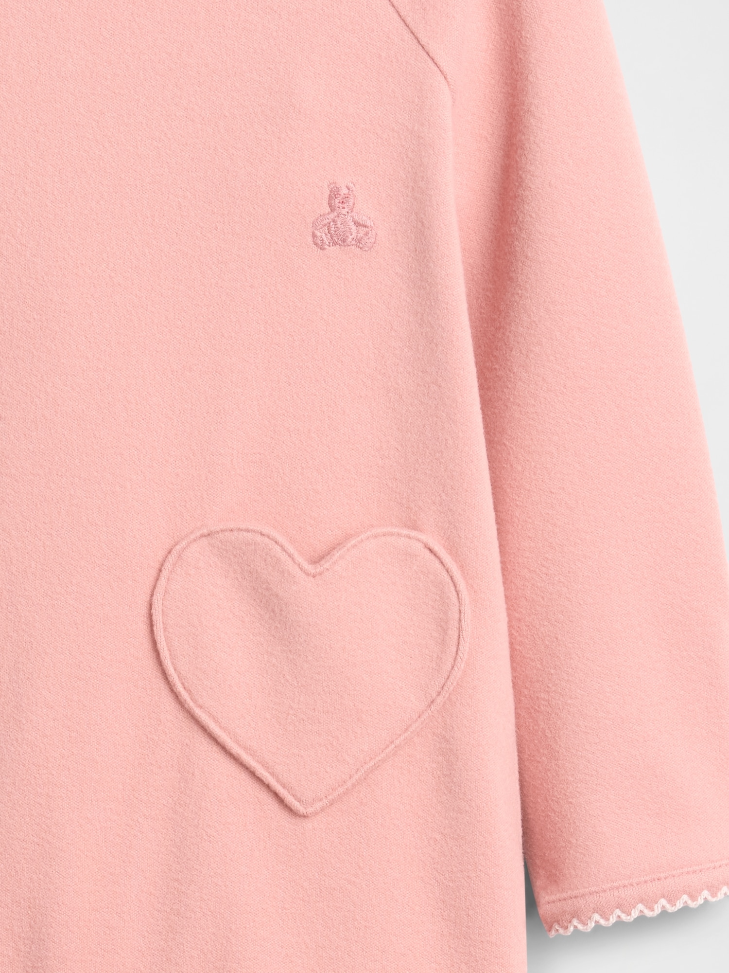 Baby Softspun Heart Pocket Footed One-Piece