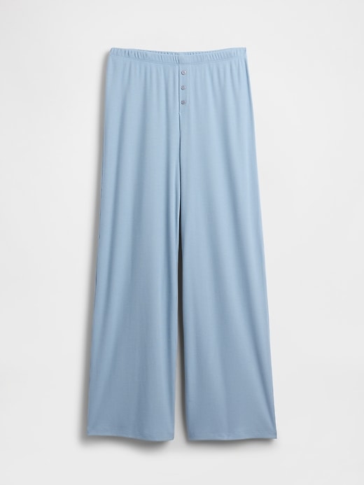 Image number 6 showing, Mini Rib Wide-Leg PJ Pants