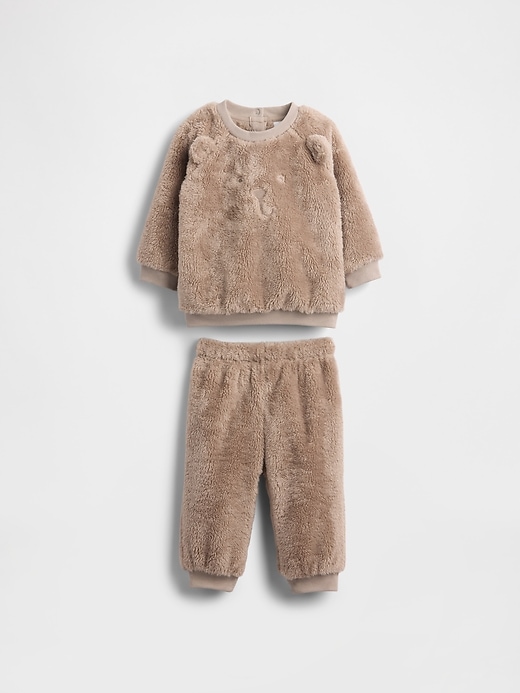Image number 1 showing, Baby Sherpa Bear Outfit Set