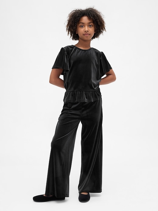 Image number 4 showing, Kids Velour Peplum Top