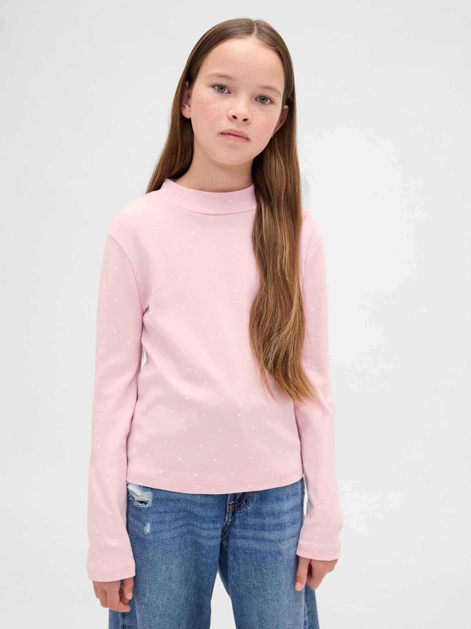 Kids Rib Mockneck T-Shirt