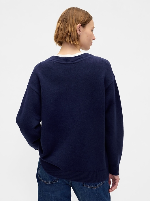 Image number 3 showing, CashSoft Oversized V-Neck Sweater