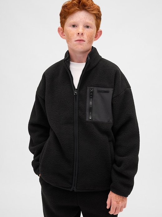 Image number 1 showing, Kids Relaxed Sherpa Jacket