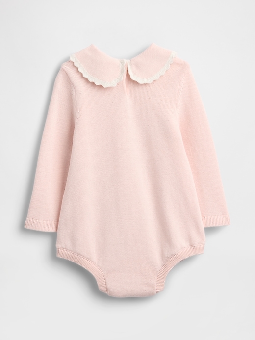 Image number 2 showing, Baby Embroidered Sweater Bodysuit