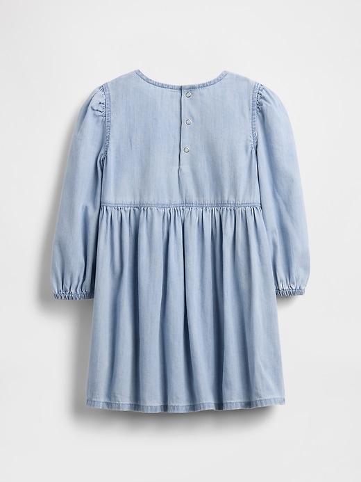 Image number 3 showing, Baby & Toddler Denim Ruffle Heart Dress