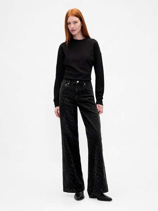 Image number 1 showing, High Rise Stride Wide-Leg Jeans