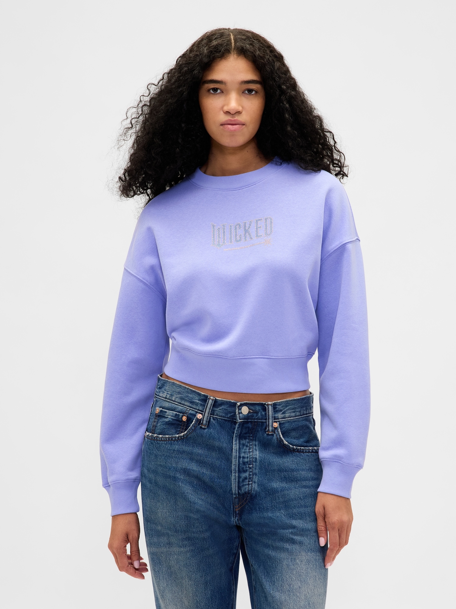 VintageSoft Wicked Crop Wedge Sweatshirt