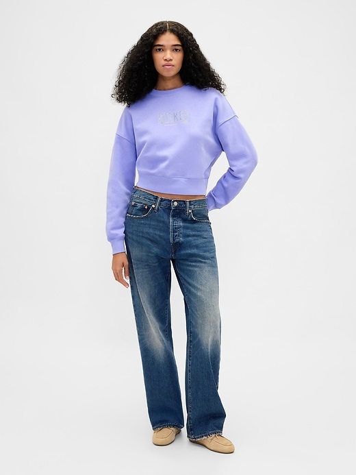 Image number 2 showing, VintageSoft Wicked Crop Wedge Sweatshirt