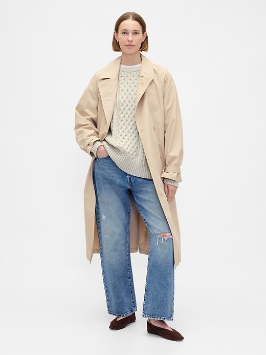 L'image numéro 2 présente Chandail surdimensionné en tricot torsadé 100 % coton