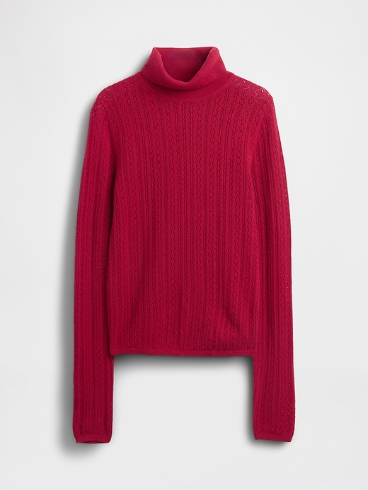 Image number 5 showing, Pointelle Turtleneck Sweater