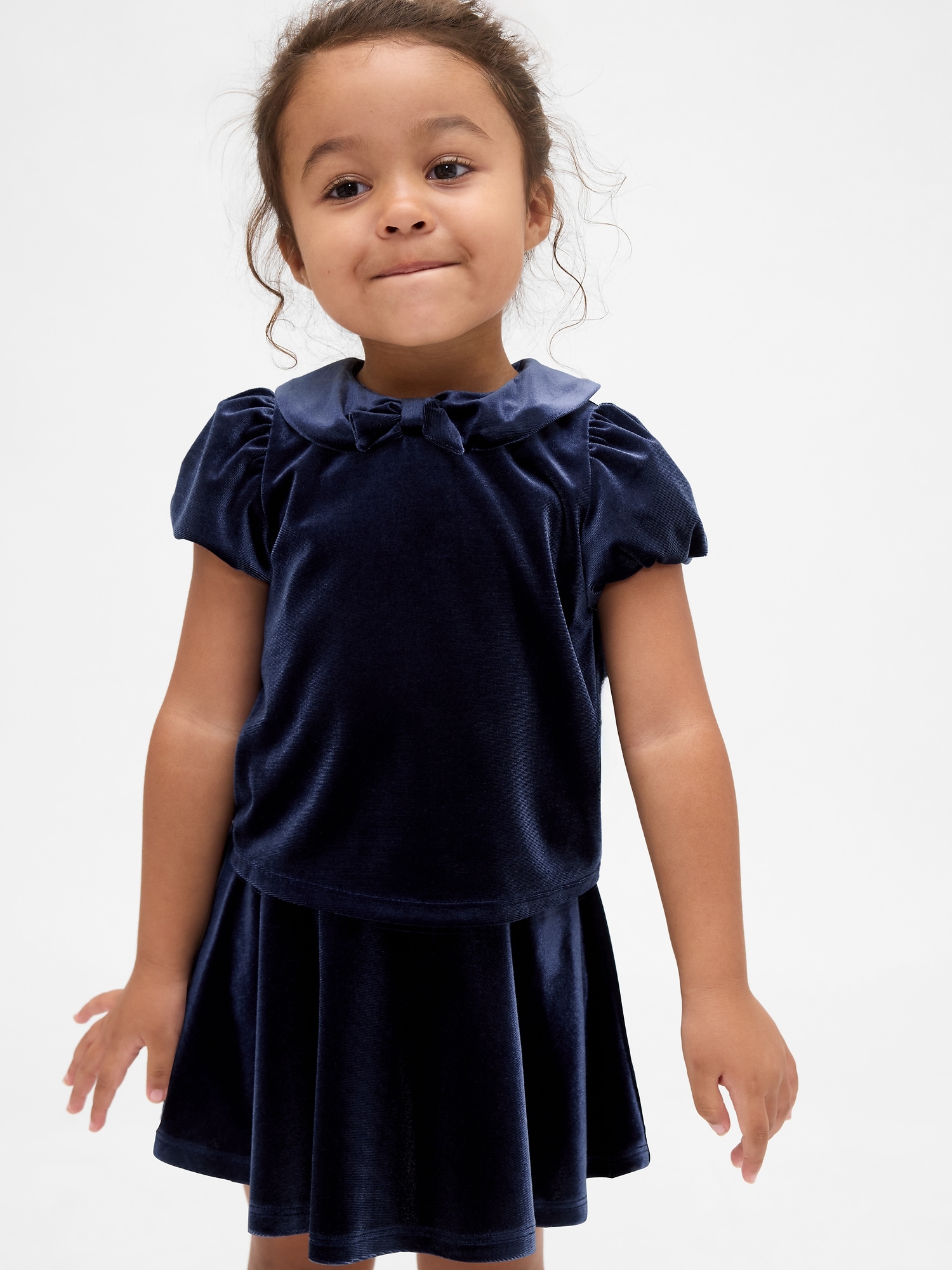 Baby & Toddler Velour Bow Outfit Set