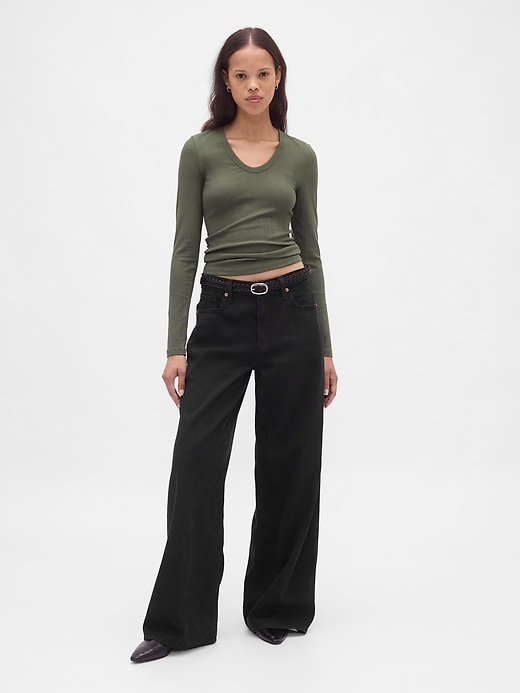 Image number 2 showing, Sheer Modern Rib T-Shirt