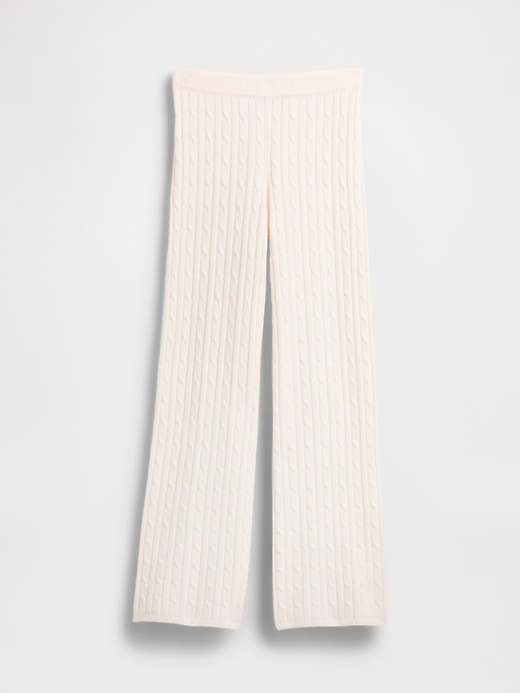 Image number 6 showing, CashSoft Cable-Knit Sweater Pants