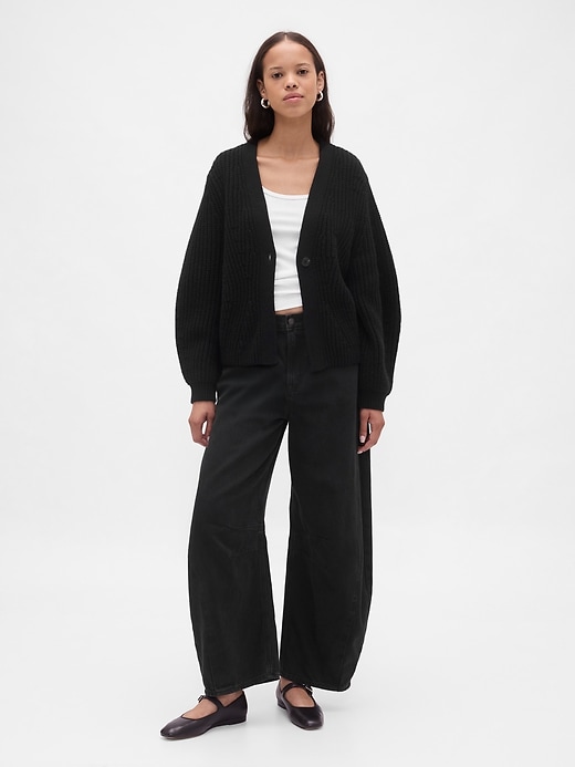 Image number 2 showing, Barrel-Sleeve Cardigan Sweater