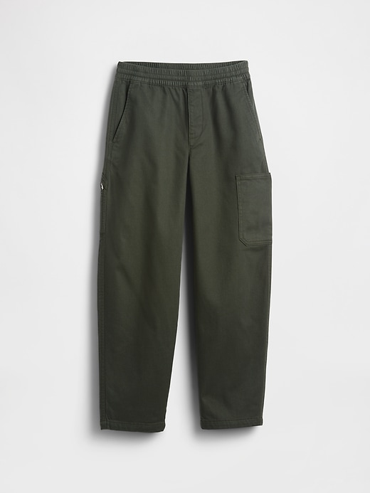 Image number 2 showing, Kids Brushed Cargo Baggy Taper Pants