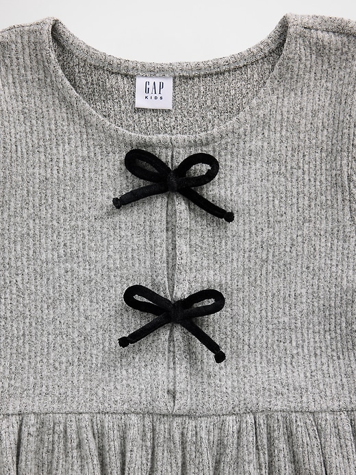 Image number 4 showing, Kids Softspun Rib Bow-Front Dress
