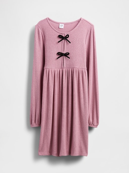 Image number 2 showing, Kids Softspun Rib Bow-Front Dress