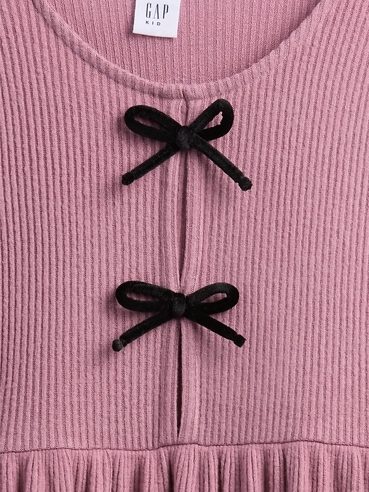 Image number 4 showing, Kids Softspun Rib Bow-Front Dress