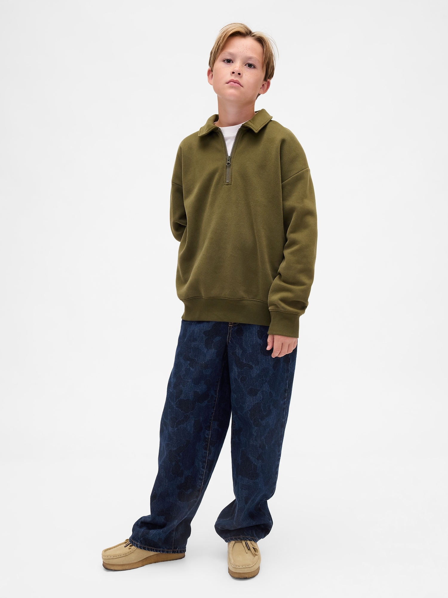 Kids Camo Easy Baggy Jeans