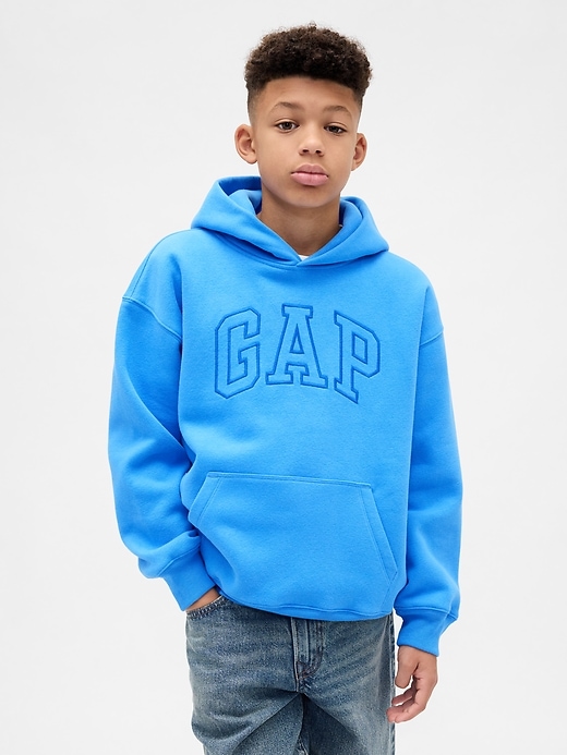 Image number 1 showing, Kids VintageSoft Relaxed Logo Hoodie