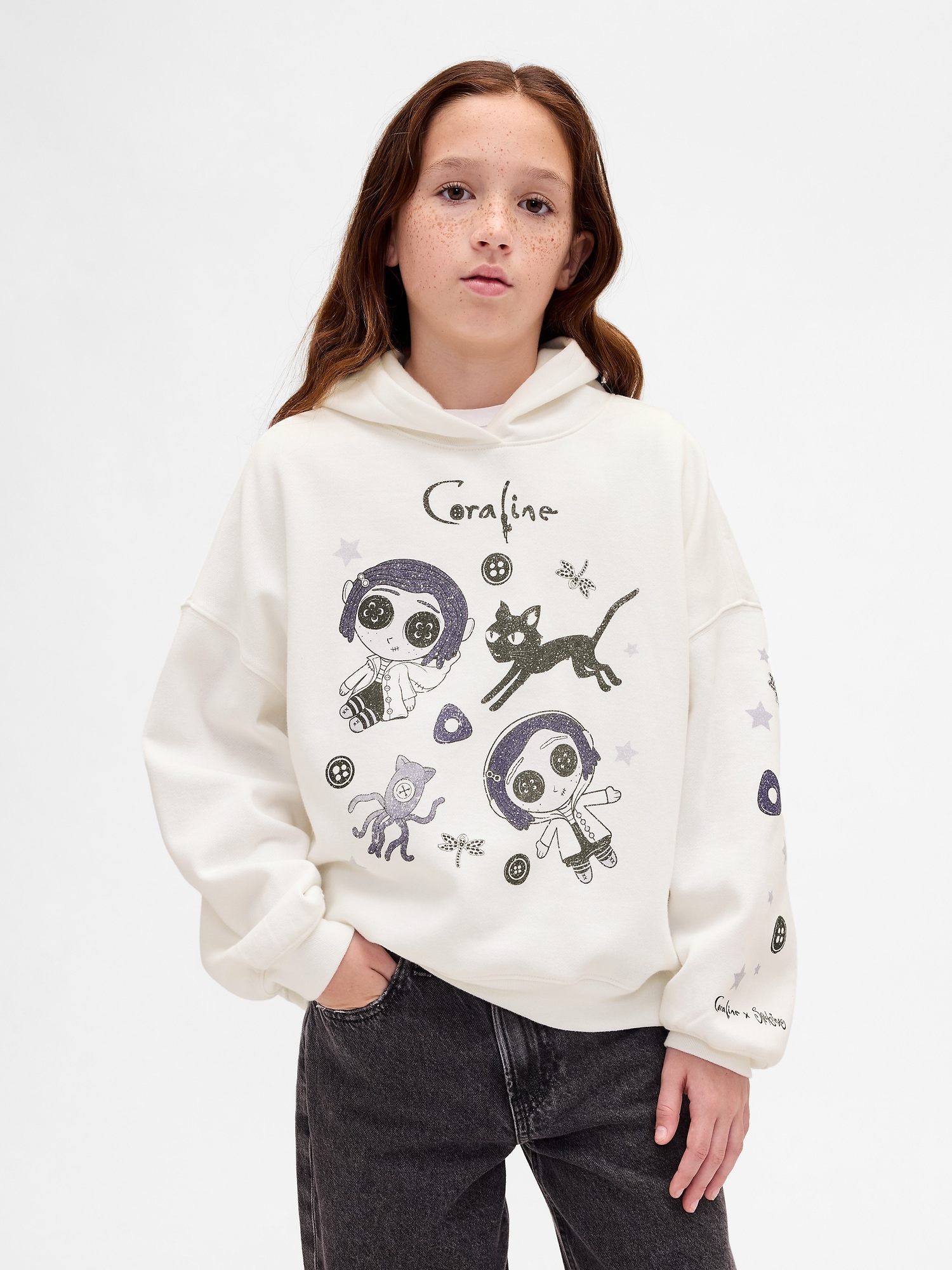 Kids VintageSoft Graphic Hoodie - New Off White