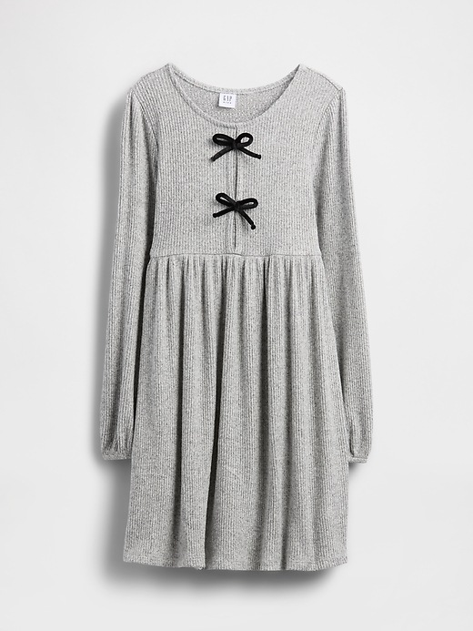 Image number 2 showing, Kids Softspun Rib Bow-Front Dress