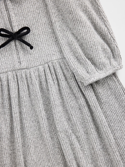 Image number 5 showing, Kids Softspun Rib Bow-Front Dress