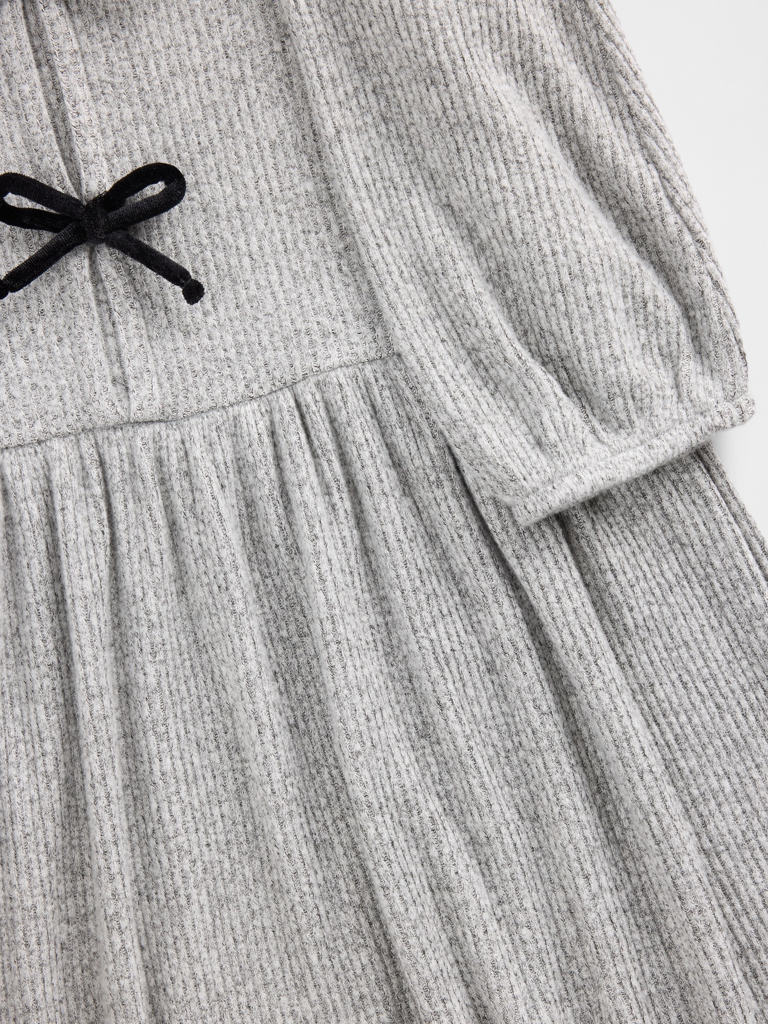 Kids Softspun Rib Bow-Front Dress
