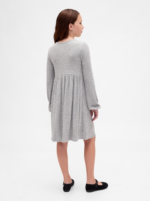 Image number 3 showing, Kids Softspun Rib Bow-Front Dress