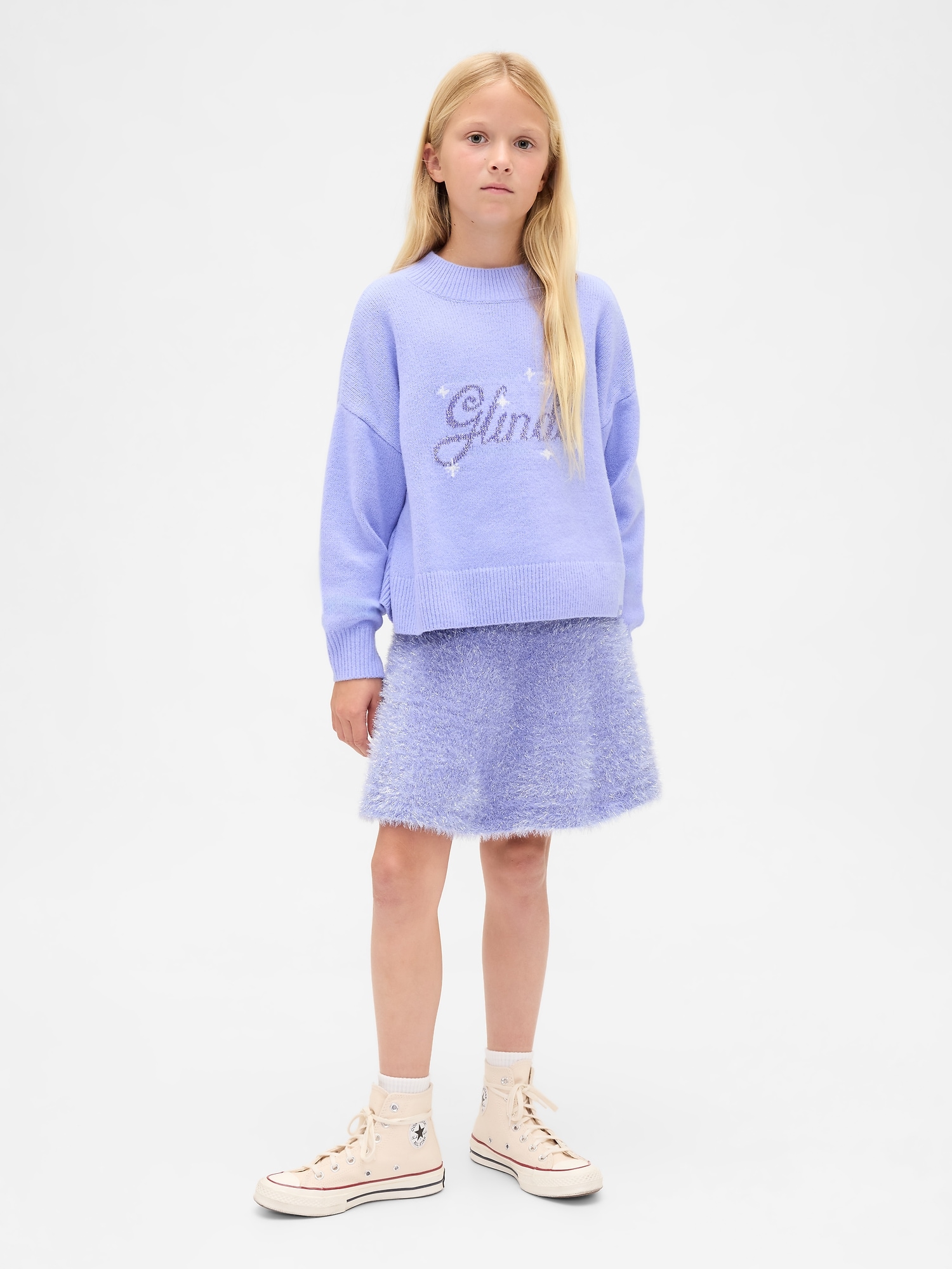 Kids Wicked Tinsel Eyelash Sweater Skirt