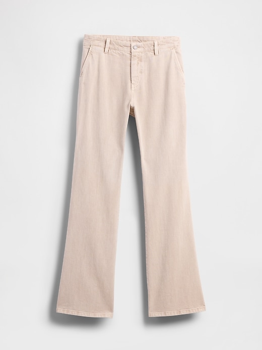 Image number 7 showing, Low Rise Relaxed Flare Khakis
