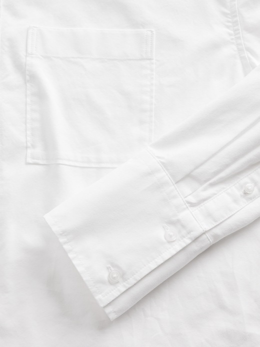 Image number 4 showing, Organic Cotton Straight-Hem Crop Shirt