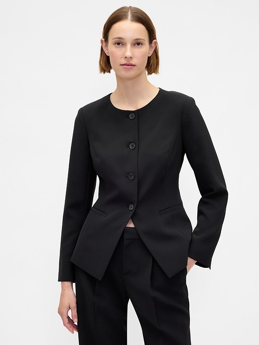 Image number 1 showing, Collarless Blazer