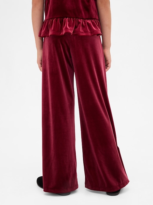 Image number 4 showing, Kids Velvet Wide-Leg Pants