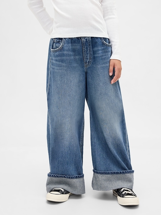 Image number 3 showing, Kids Low Rise Easy Wide-Leg Baggy Jeans