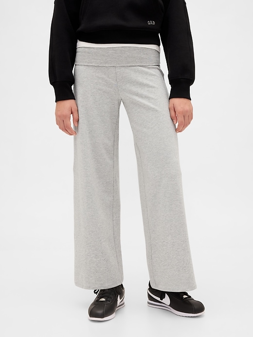 Image number 3 showing, Kids Wide-Leg Foldover Leggings