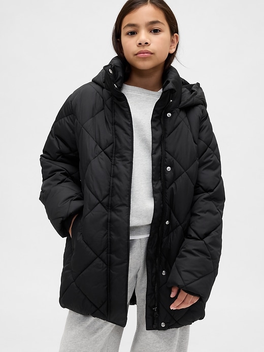 Image number 1 showing, Kids Quilted Puffer Coat