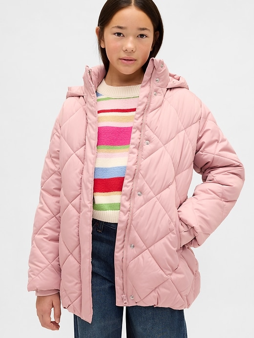 Image number 1 showing, Kids Quilted Puffer Coat