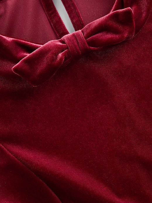 Image number 4 showing, Kids Velvet Bow Dress