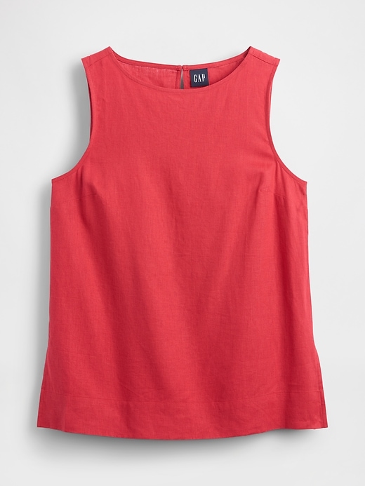 Image number 5 showing, Linen-Blend Shell Tank Top