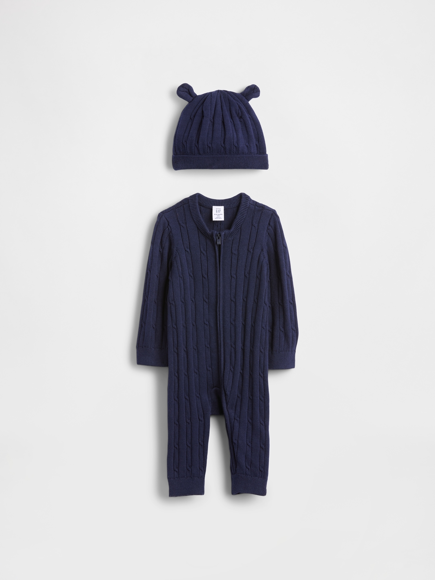 Baby Cable-Knit One-Piece Outfit Set